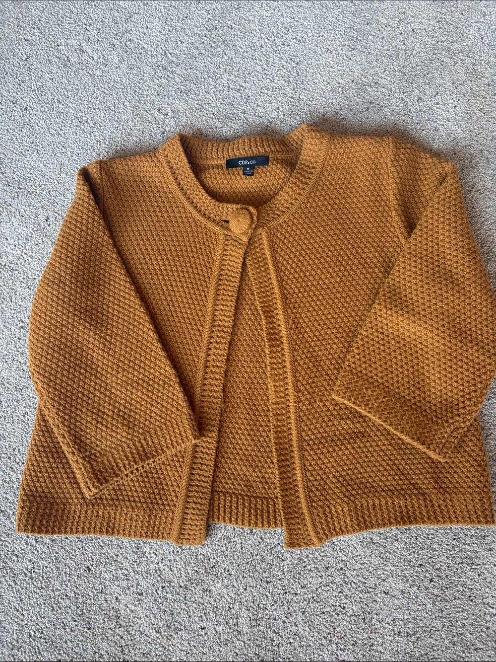 CDL•Co Textured Mustard Knit Cardigan